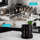Porta-Temperos Premium Giratório 360° com Potes de Vidro