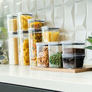 Kit Premium com 8 Potes Herméticos em Acrílico Cristal – Organizadores Empilháveis