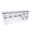 Kit Premium com 8 Potes Herméticos em Acrílico Cristal – Organizadores Empilháveis