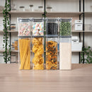 Kit Premium com 8 Potes Herméticos em Acrílico Cristal – Organizadores Empilháveis