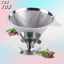 Filtro Coador de Café Premium em Aço Inox 101/103 com Pegador em Silicone