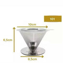 Filtro Coador de Café Premium em Aço Inox 101/103 com Pegador em Silicone