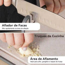 Tábua de Corte Premium Dupla Face em Aço Inoxidável 304