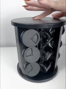 Porta-Temperos Premium Giratório 360° com Potes de Vidro